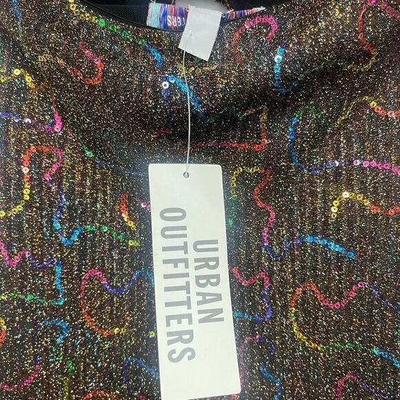 NWTs UO Gemma Sparkly Mini Dress Size XS - Picture 13 of 15